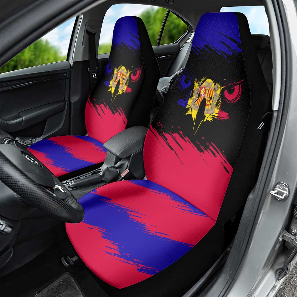 Andorra Car Seat Cover with Eagle Eyes and Paint Stroke Design - Wonder Print Shop