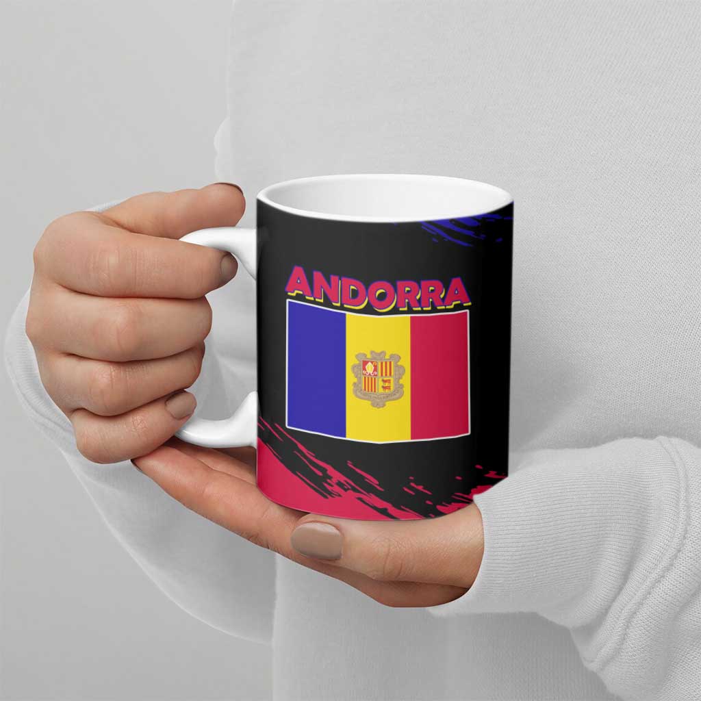 Andorra Ceramic Mug with Eagle Eyes and Paint Stroke Design - Wonder Print Shop