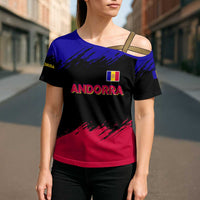 Andorra Cross Shoulder Shirt with Eagle Eyes and Paint Stroke Design - Wonder Print Shop