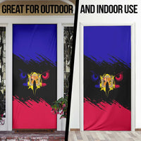 Andorra Door Cover with Eagle Eyes and Paint Stroke Design - Wonder Print Shop
