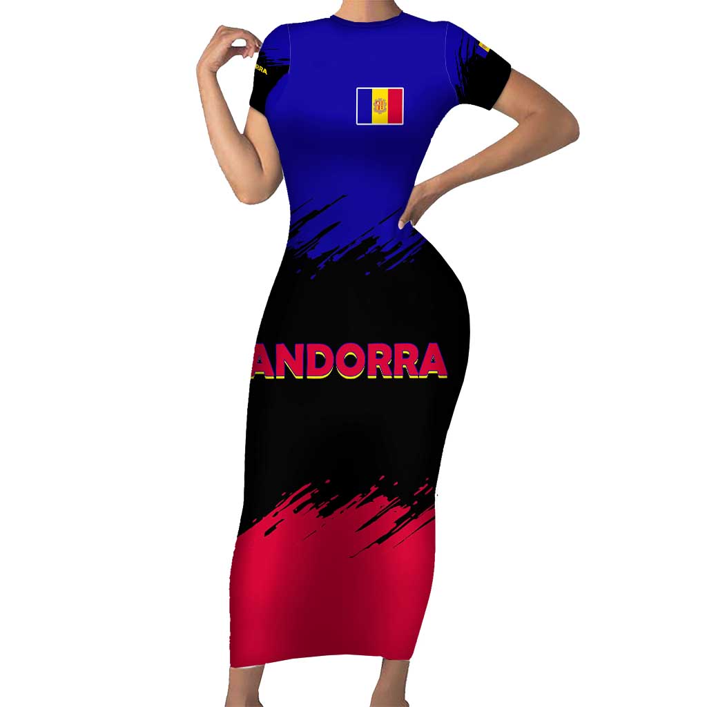 Andorra Family Matching Short Sleeve Bodycon Dress and Hawaiian Shirt with Eagle Eyes and Paint Stroke Design - Wonder Print Shop