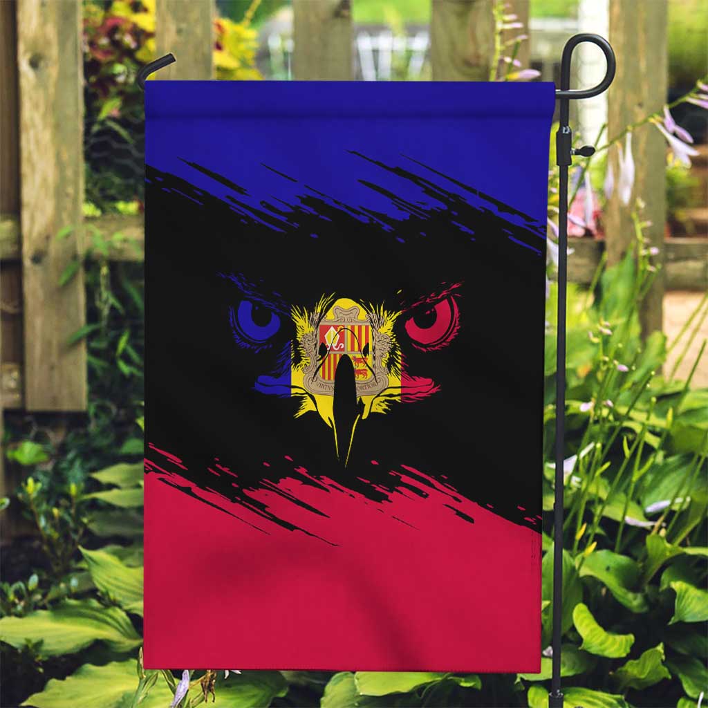 Andorra Garden Flag with Eagle Eyes and Paint Stroke Design - Wonder Print Shop