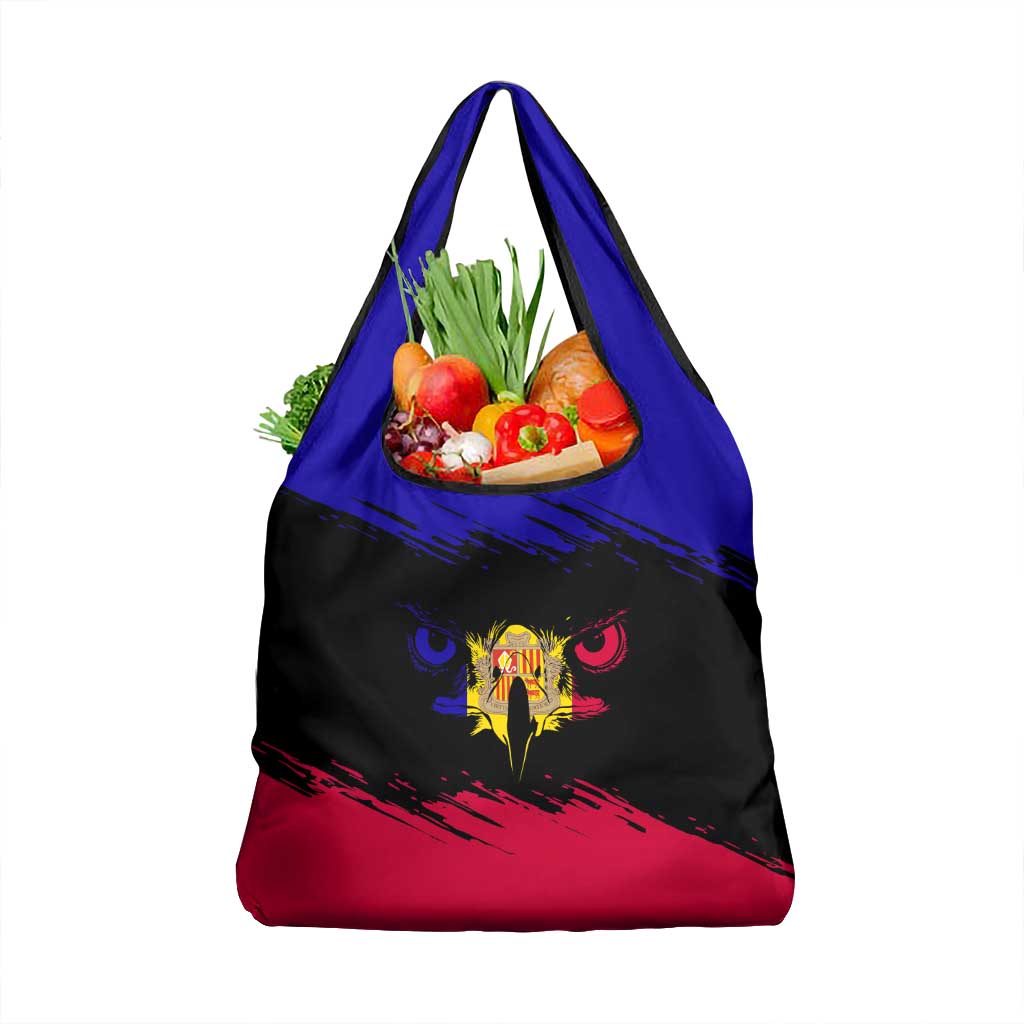 Andorra Grocery Bag with Eagle Eyes and Paint Stroke Design - Wonder Print Shop
