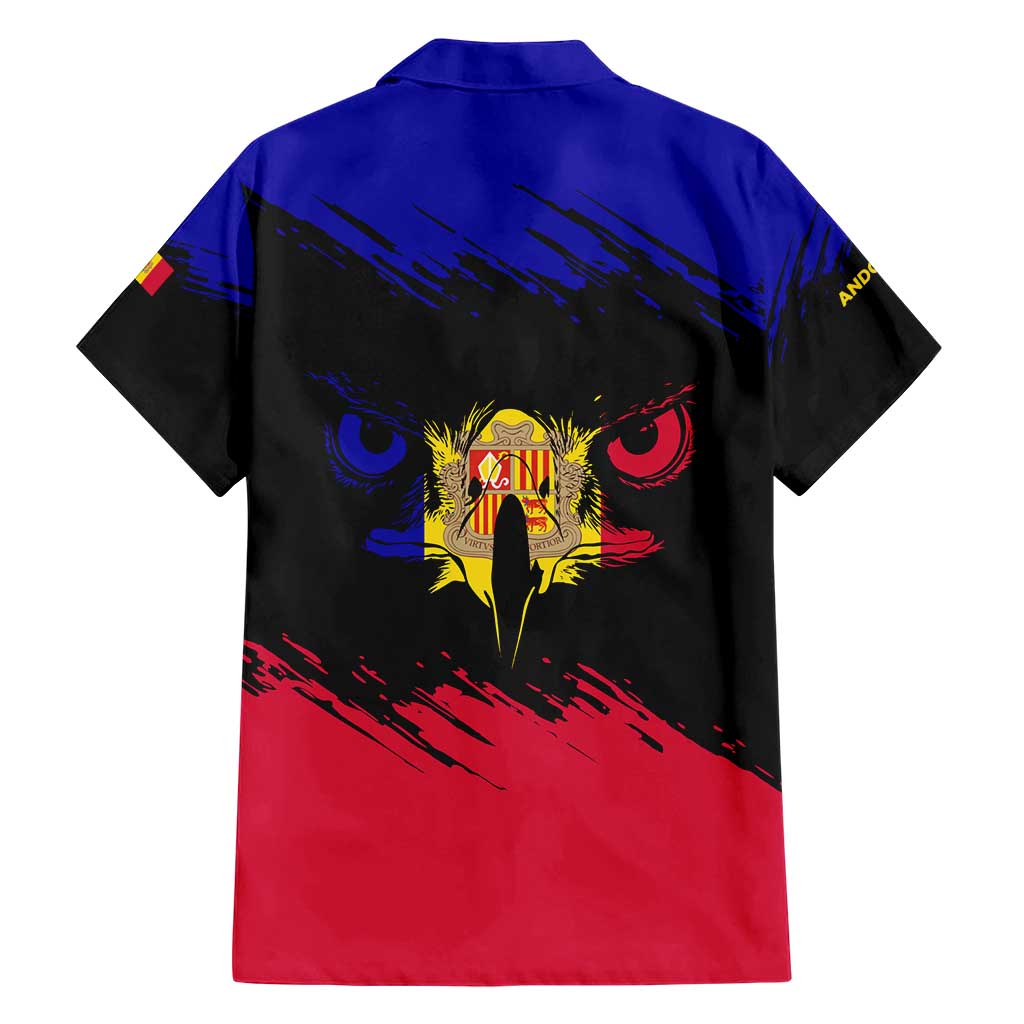 Andorra Hawaiian Shirt with Eagle Eyes and Paint Stroke Design - Wonder Print Shop