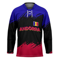 Andorra Hockey Jersey with Eagle Eyes and Paint Stroke Design - Wonder Print Shop