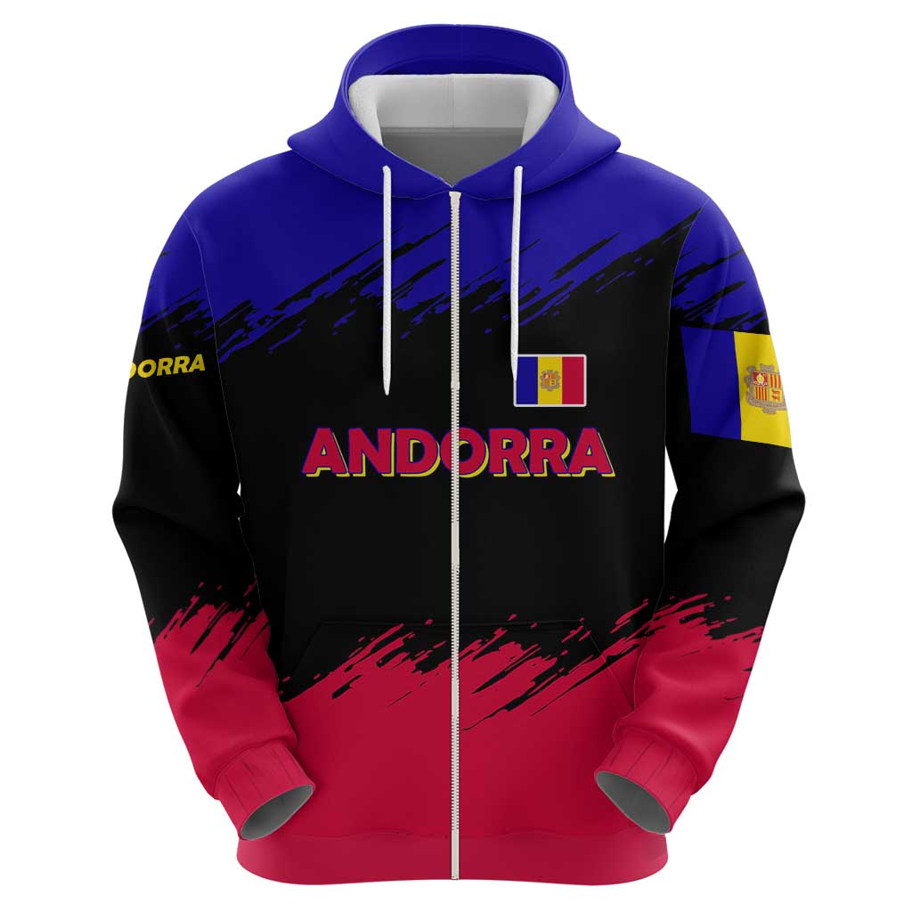 Andorra Hoodie with Eagle Eyes and Paint Stroke Design - Wonder Print Shop