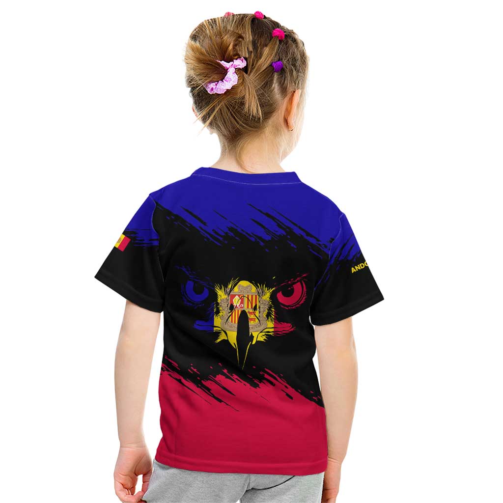 Andorra Kid T Shirt with Eagle Eyes and Paint Stroke Design - Wonder Print Shop
