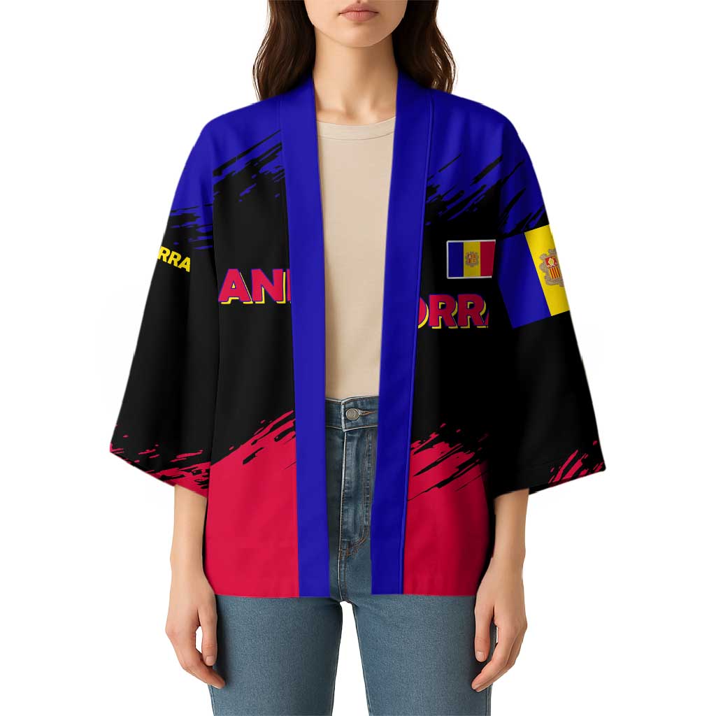 Andorra Kimono with Eagle Eyes and Paint Stroke Design - Wonder Print Shop