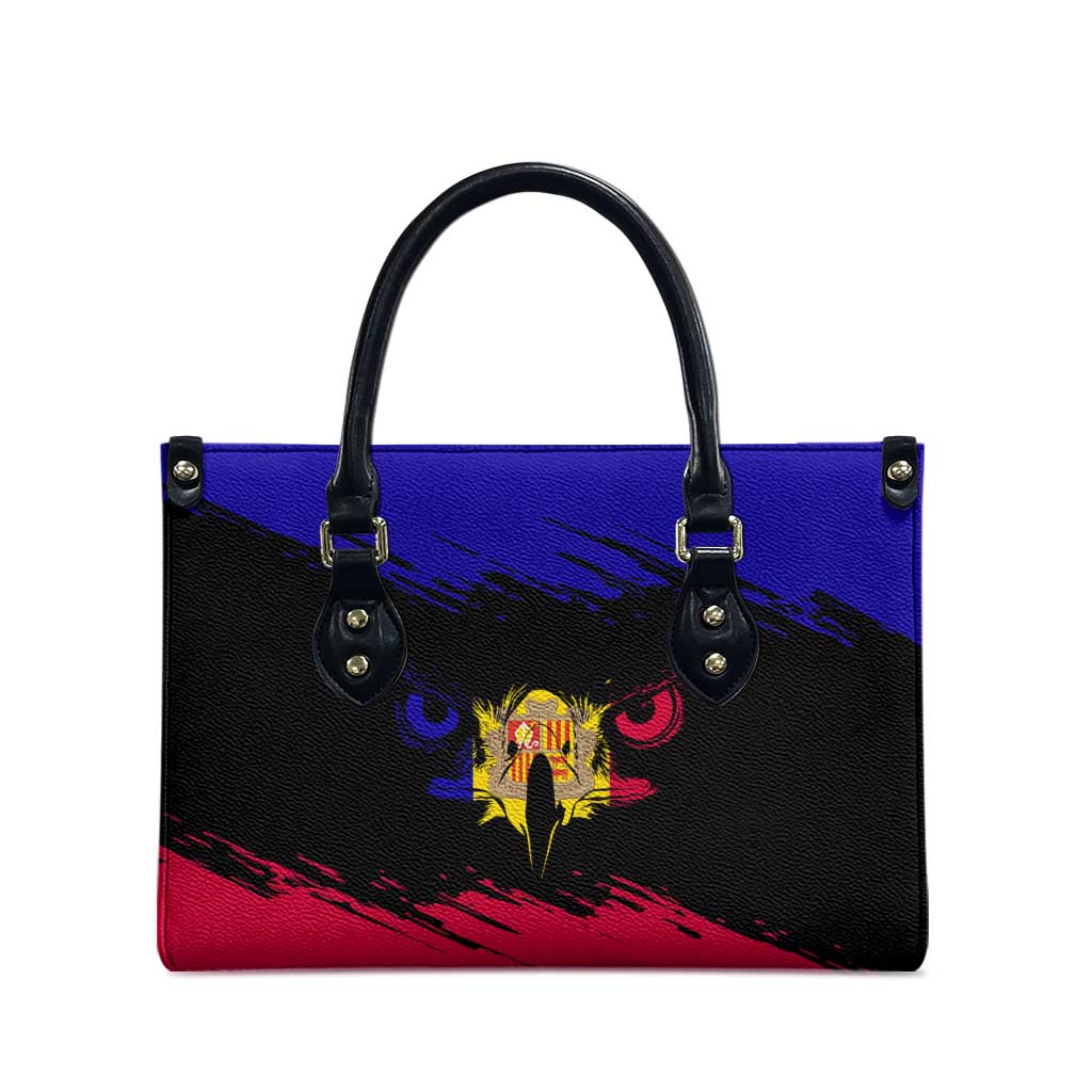 Andorra Leather Bag with Eagle Eyes and Paint Stroke Design - Wonder Print Shop