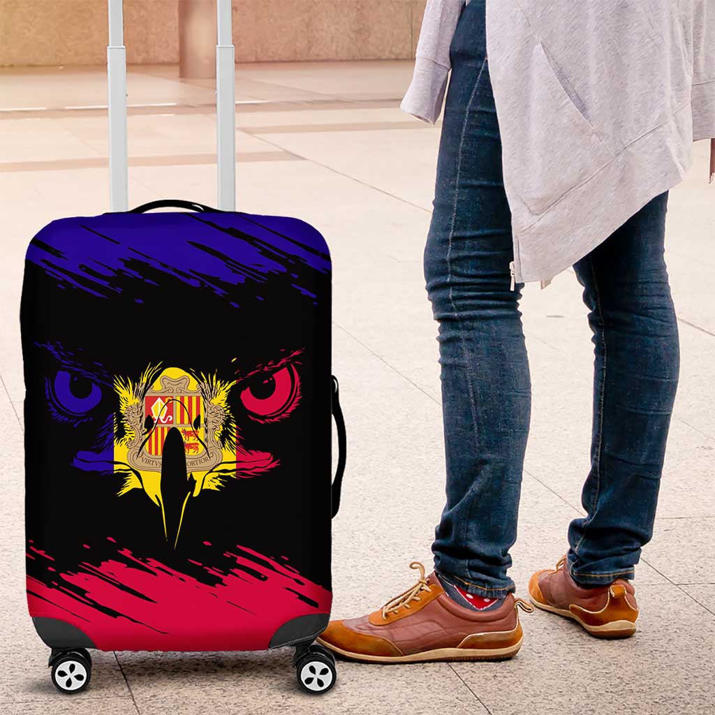 Andorra Luggage Cover with Eagle Eyes and Paint Stroke Design - Wonder Print Shop