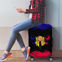 Andorra Luggage Cover with Eagle Eyes and Paint Stroke Design - Wonder Print Shop