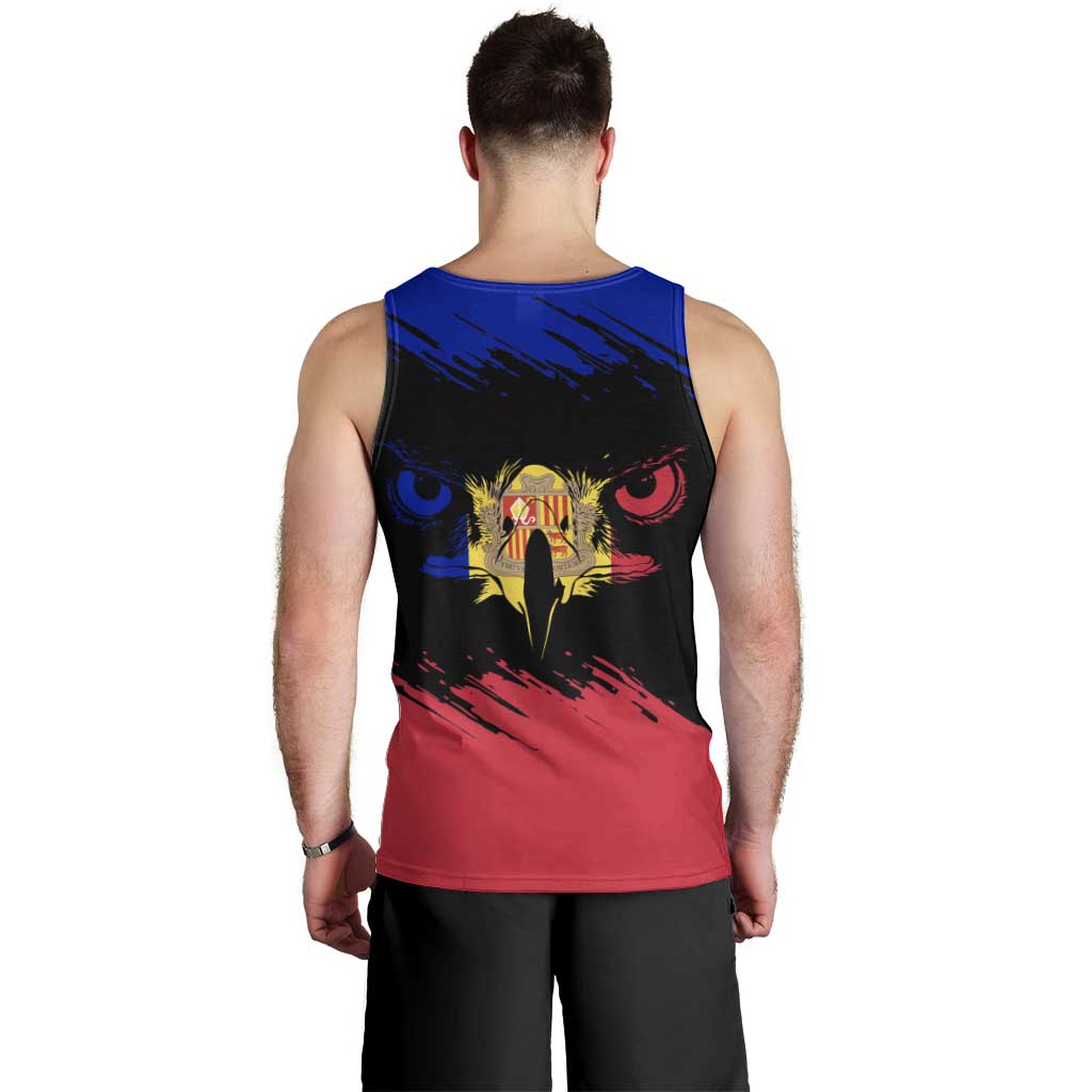 Andorra Men Tank Top with Eagle Eyes and Paint Stroke Design - Wonder Print Shop