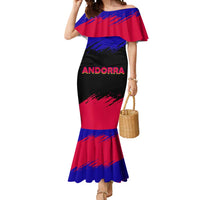 Andorra Mermaid Dress with Eagle Eyes and Paint Stroke Design - Wonder Print Shop