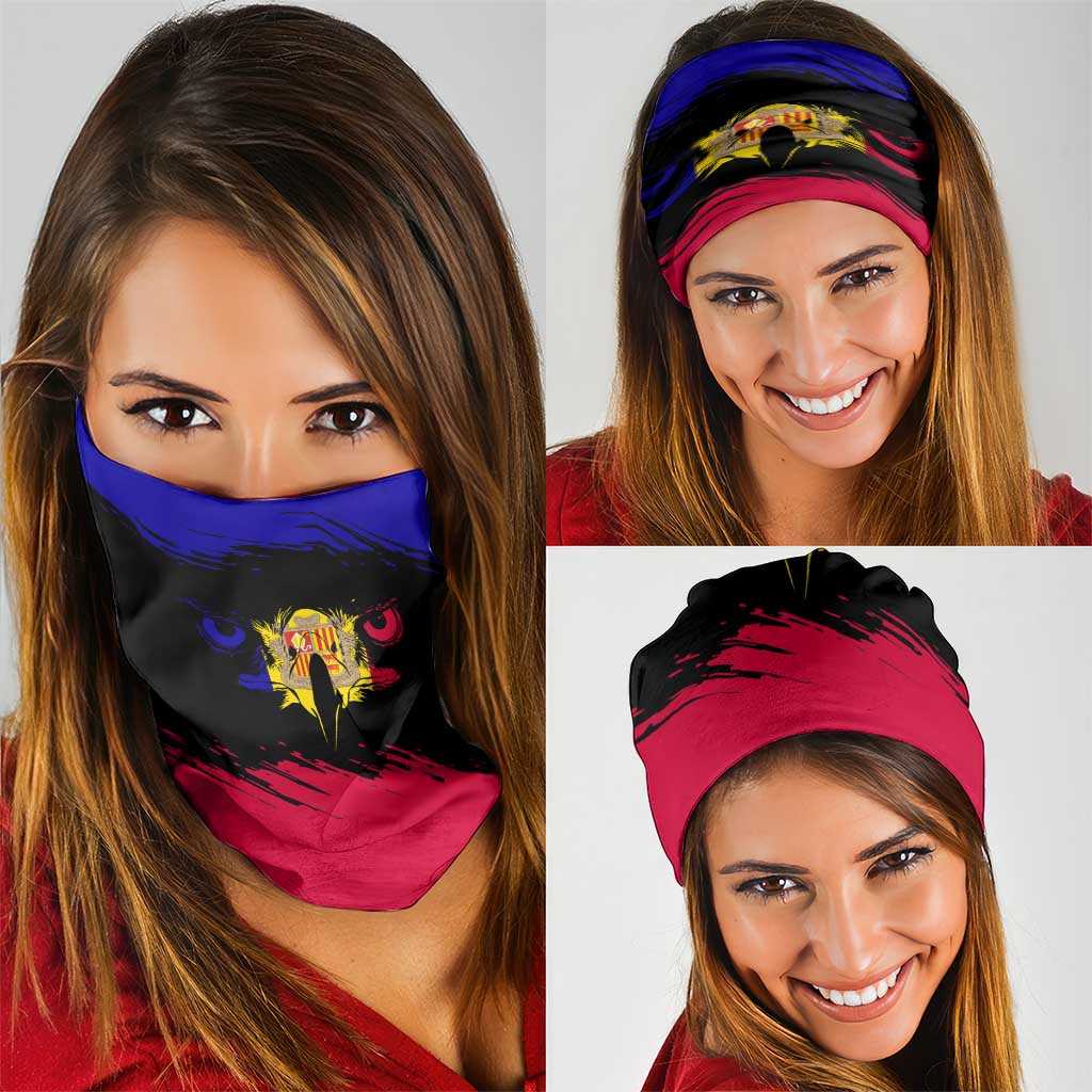 Andorra Neck Gaiter with Eagle Eyes and Paint Stroke Design TS04