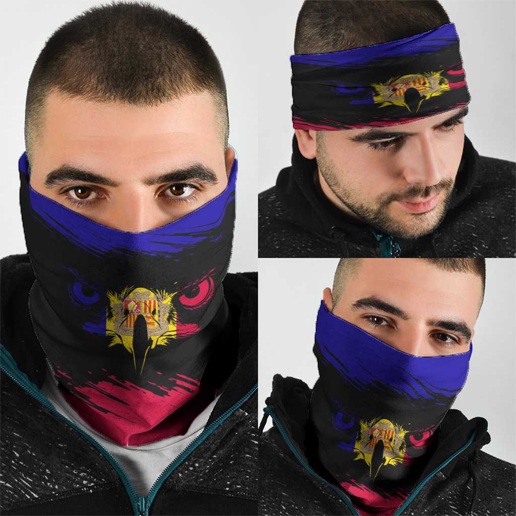Andorra Neck Gaiter with Eagle Eyes and Paint Stroke Design TS04