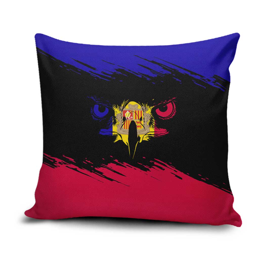 Andorra Pillow Cover with Eagle Eyes and Paint Stroke Design - Wonder Print Shop