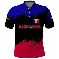 Andorra Polo Shirt with Eagle Eyes and Paint Stroke Design - Wonder Print Shop