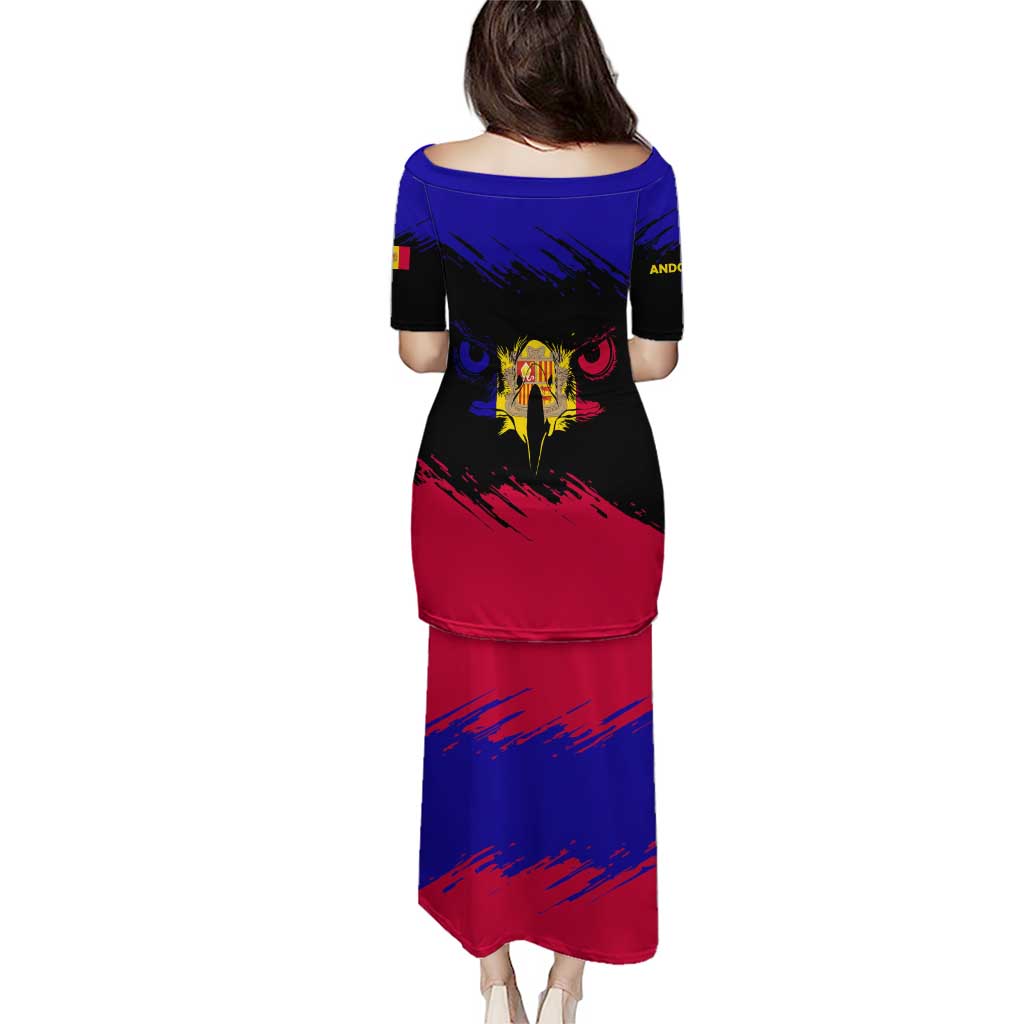 Andorra Puletasi with Eagle Eyes and Paint Stroke Design - Wonder Print Shop