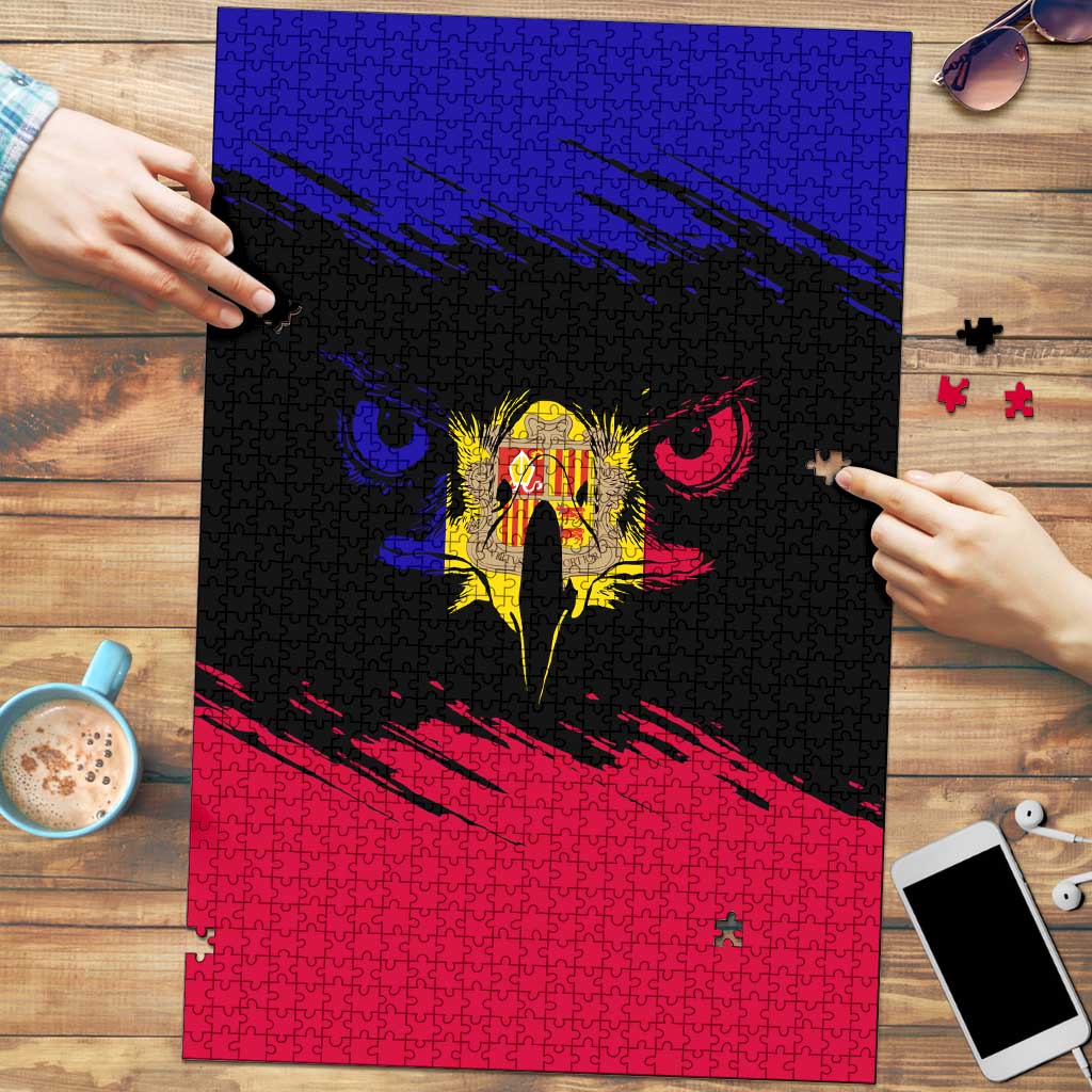 Andorra Puzzle with Eagle Eyes and Paint Stroke Design - Wonder Print Shop