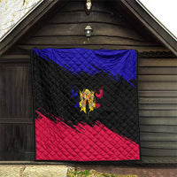 Andorra Quilt with Eagle Eyes and Paint Stroke Design - Wonder Print Shop