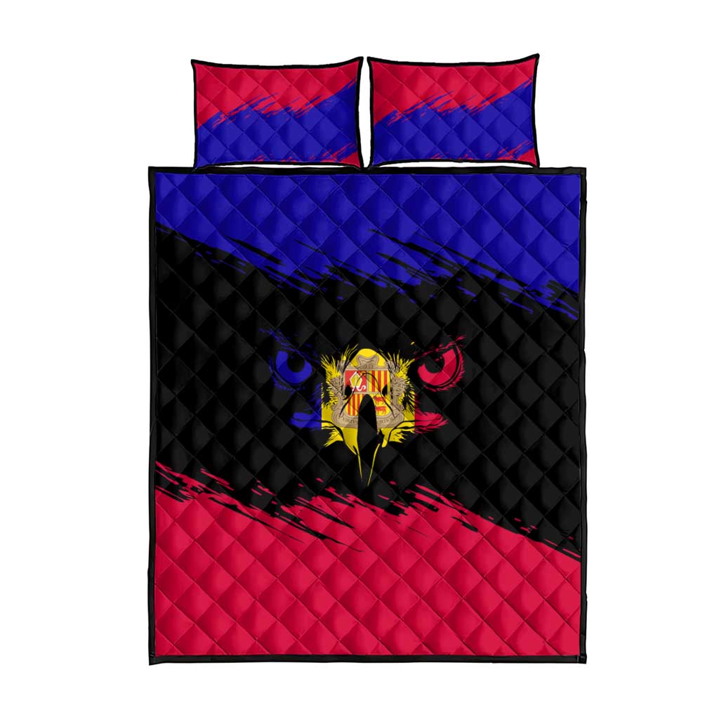 Andorra Quilt Bed Set with Eagle Eyes and Paint Stroke Design - Wonder Print Shop