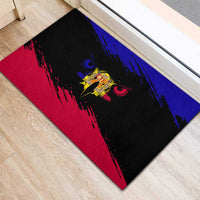 Andorra Rubber Doormat with Eagle Eyes and Paint Stroke Design - Wonder Print Shop