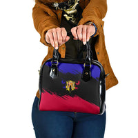 Andorra Shoulder Handbag with Eagle Eyes and Paint Stroke Design - Wonder Print Shop