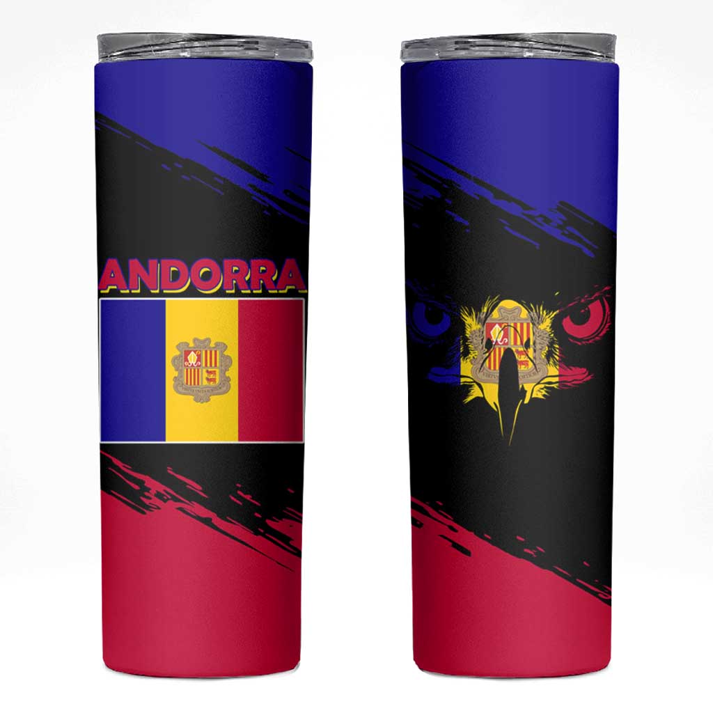 Andorra Skinny Tumbler with Eagle Eyes and Paint Stroke Design - Wonder Print Shop