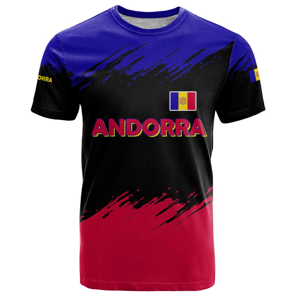 Andorra T Shirt with Eagle Eyes and Paint Stroke Design - Wonder Print Shop