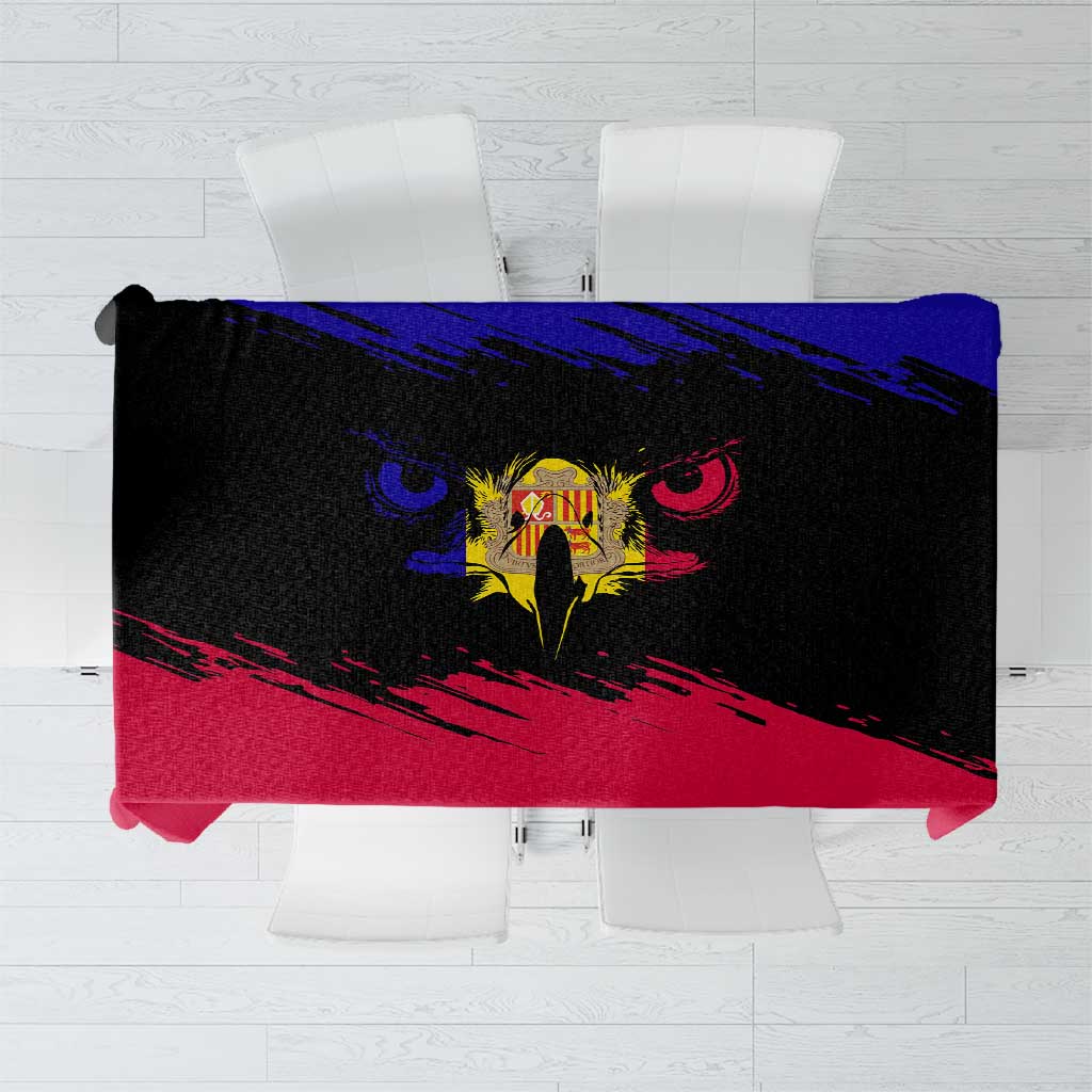 Andorra Tablecloth with Eagle Eyes and Paint Stroke Design - Wonder Print Shop