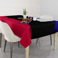 Andorra Tablecloth with Eagle Eyes and Paint Stroke Design - Wonder Print Shop