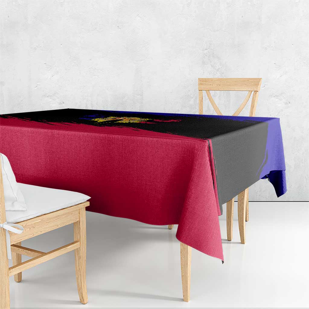 Andorra Tablecloth with Eagle Eyes and Paint Stroke Design - Wonder Print Shop