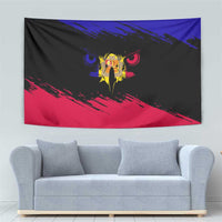 Andorra Tapestry with Eagle Eyes and Paint Stroke Design - Wonder Print Shop