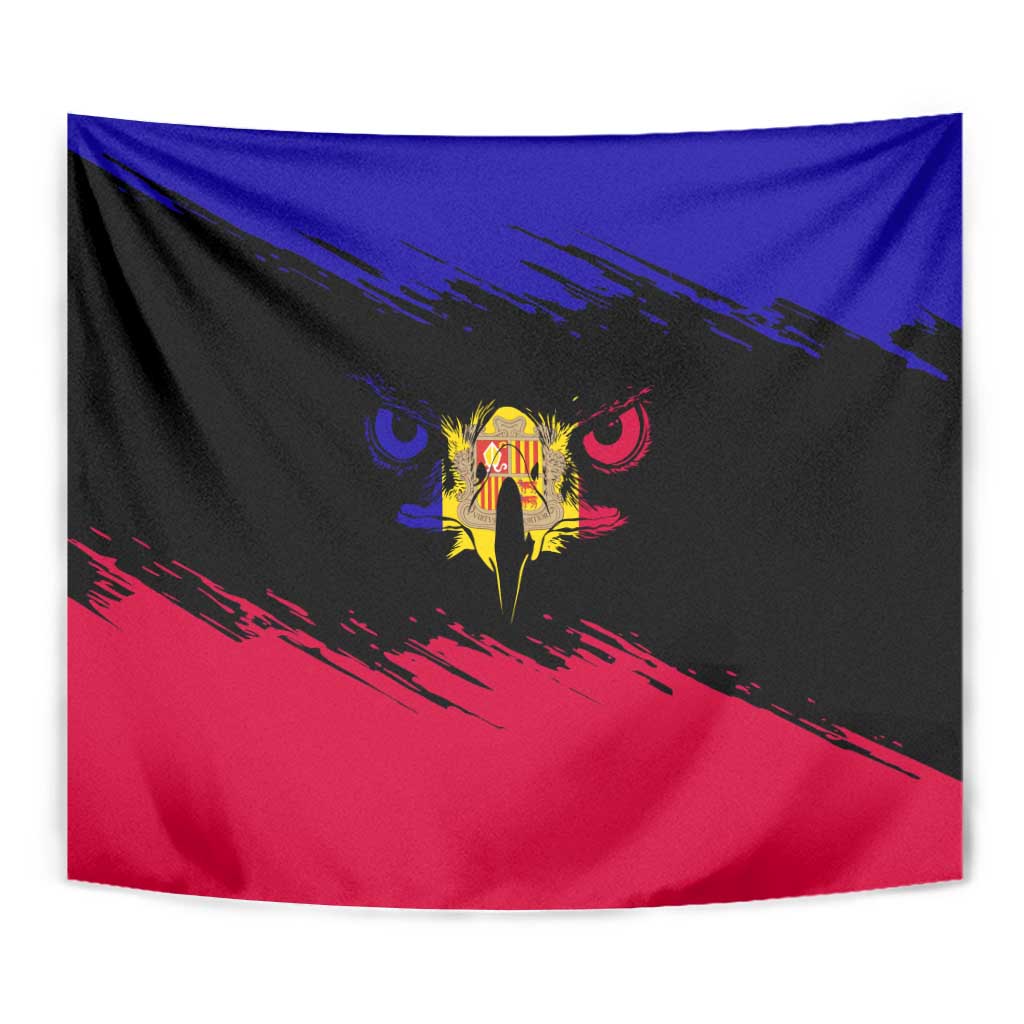 Andorra Tapestry with Eagle Eyes and Paint Stroke Design - Wonder Print Shop
