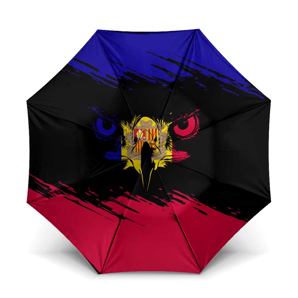 Andorra Umbrella with Eagle Eyes and Paint Stroke Design - Wonder Print Shop