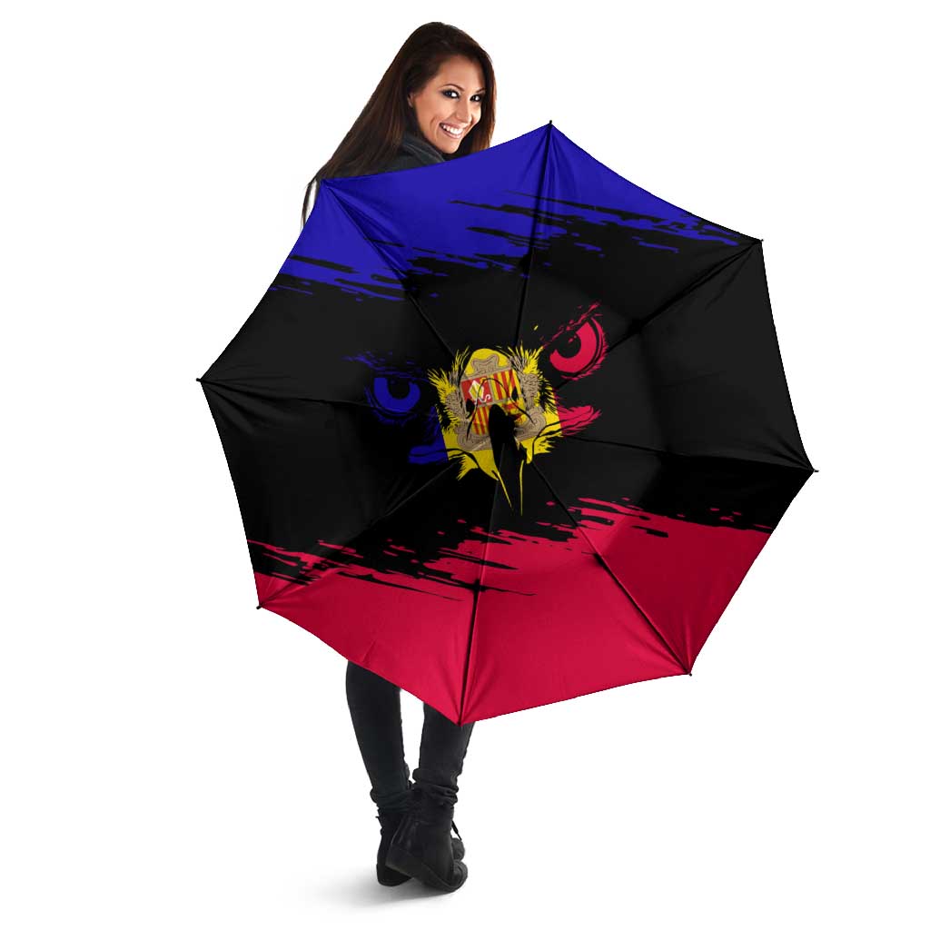Andorra Umbrella with Eagle Eyes and Paint Stroke Design - Wonder Print Shop