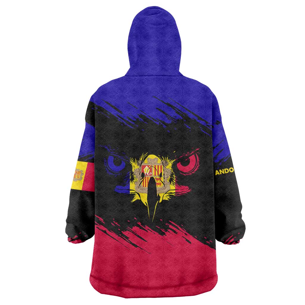 Andorra Wearable Blanket Hoodie with Eagle Eyes and Paint Stroke Design - Wonder Print Shop