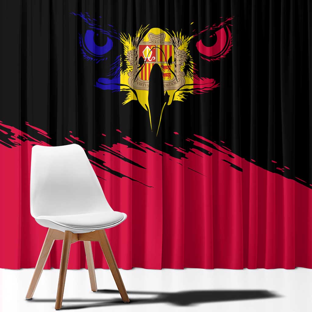 Andorra Window Curtain with Eagle Eyes and Paint Stroke Design - Wonder Print Shop