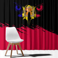 Andorra Window Curtain with Eagle Eyes and Paint Stroke Design - Wonder Print Shop