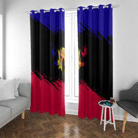 Andorra Window Curtain with Eagle Eyes and Paint Stroke Design - Wonder Print Shop