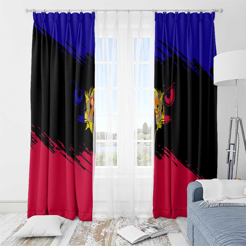 Andorra Window Curtain with Eagle Eyes and Paint Stroke Design - Wonder Print Shop