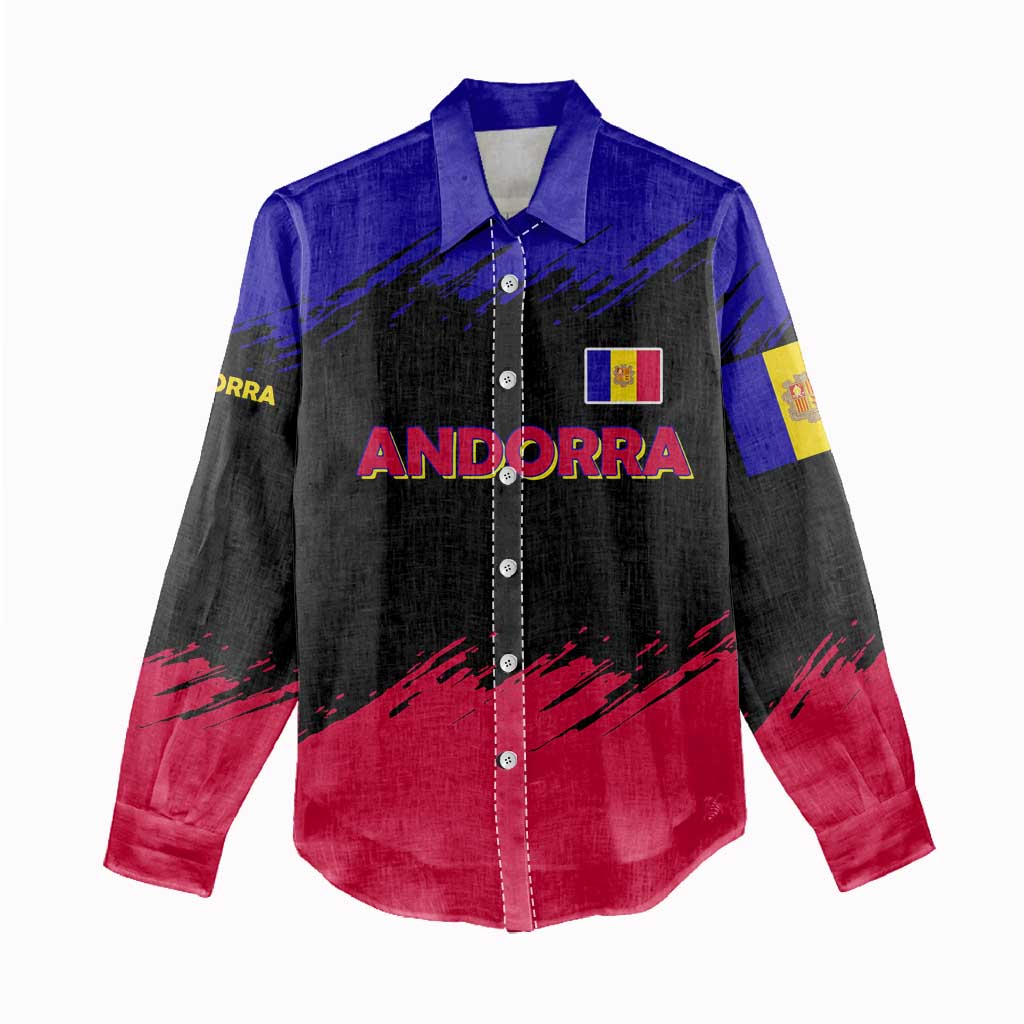 Andorra Women Casual Shirt with Eagle Eyes and Paint Stroke Design - Wonder Print Shop