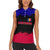 Andorra Women Sleeveless Polo Shirt with Eagle Eyes and Paint Stroke Design - Wonder Print Shop