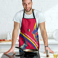 Andorra Apron with Mountain Goat and Curved Stripe Design - Wonder Print Shop