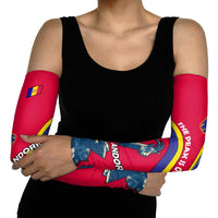 Andorra Arm Sleeves with Mountain Goat and Curved Stripe Design - Wonder Print Shop