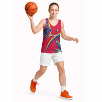 Andorra Basketball Jersey with Mountain Goat and Curved Stripe Design - Wonder Print Shop