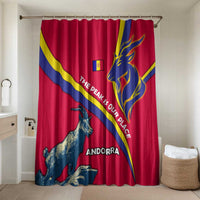 Andorra Bathroom Set with Mountain Goat and Curved Stripe Design - Wonder Print Shop