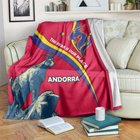 Andorra Blanket with Mountain Goat and Curved Stripe Design - Wonder Print Shop