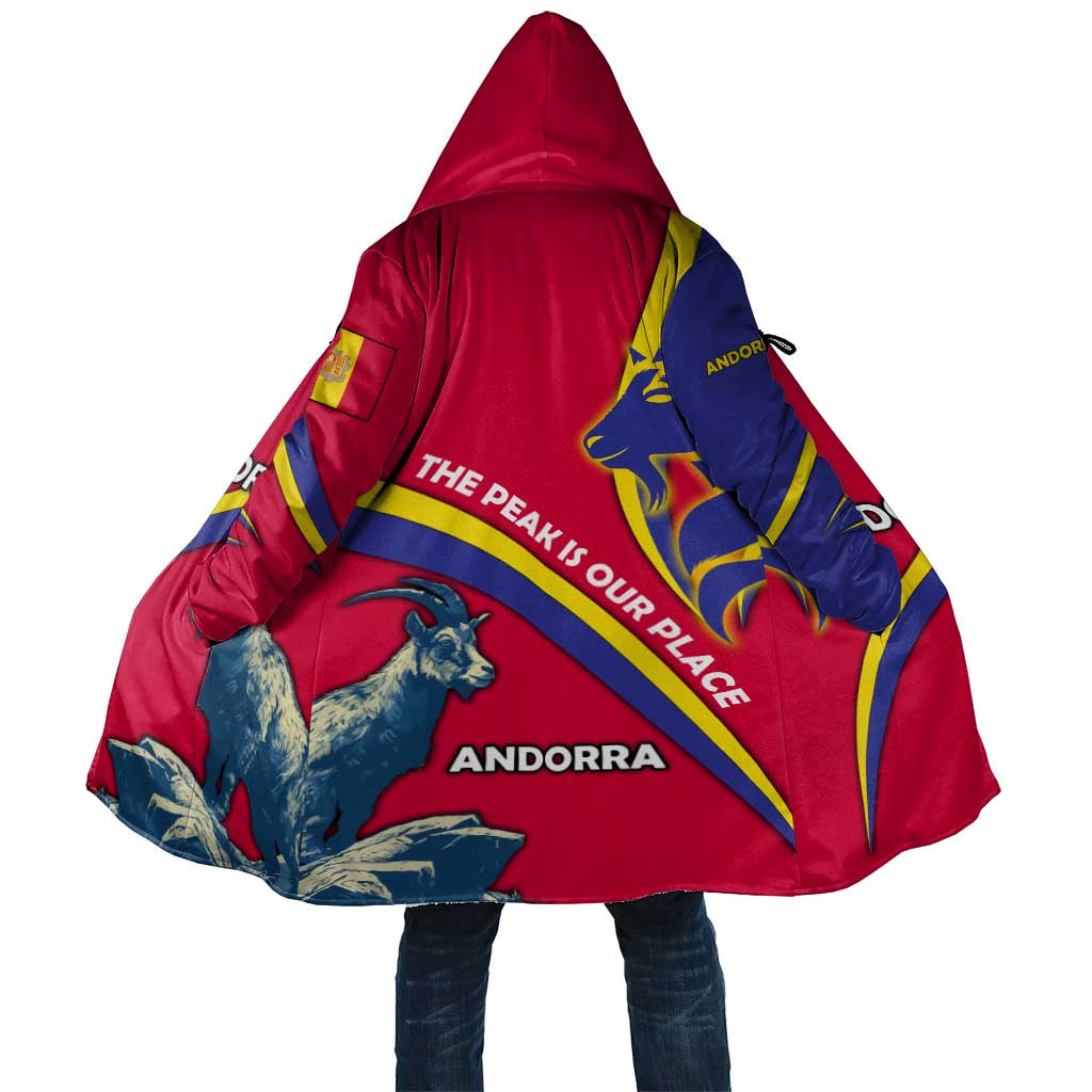 Andorra Cloak with Mountain Goat and Curved Stripe Design - Wonder Print Shop