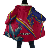Andorra Cloak with Mountain Goat and Curved Stripe Design - Wonder Print Shop